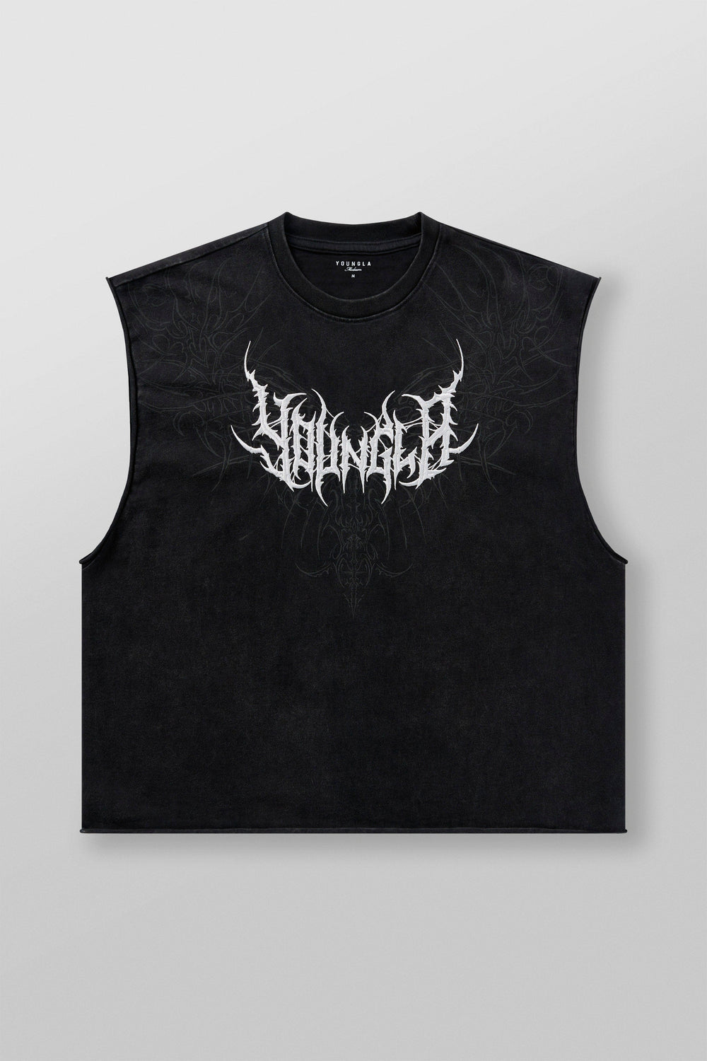 3027 Playera YoungLA Sin Mangas Dark Wave Cut-Offs
