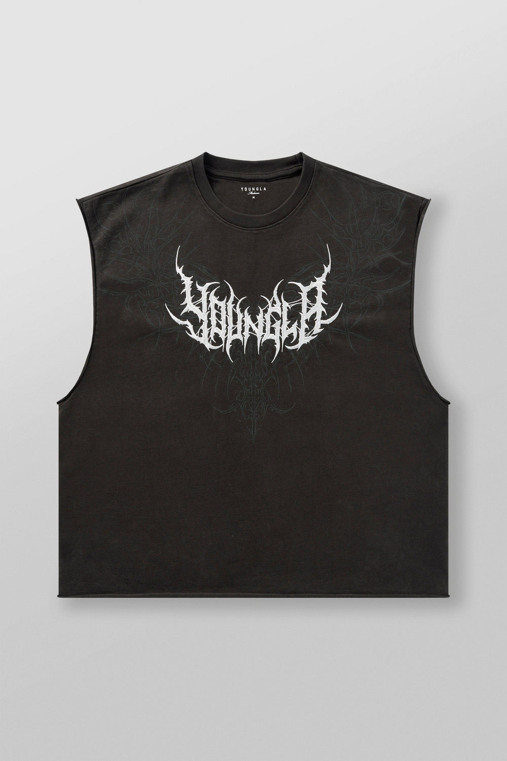 3027 Playera YoungLA Sin Mangas Dark Wave Cut-Offs