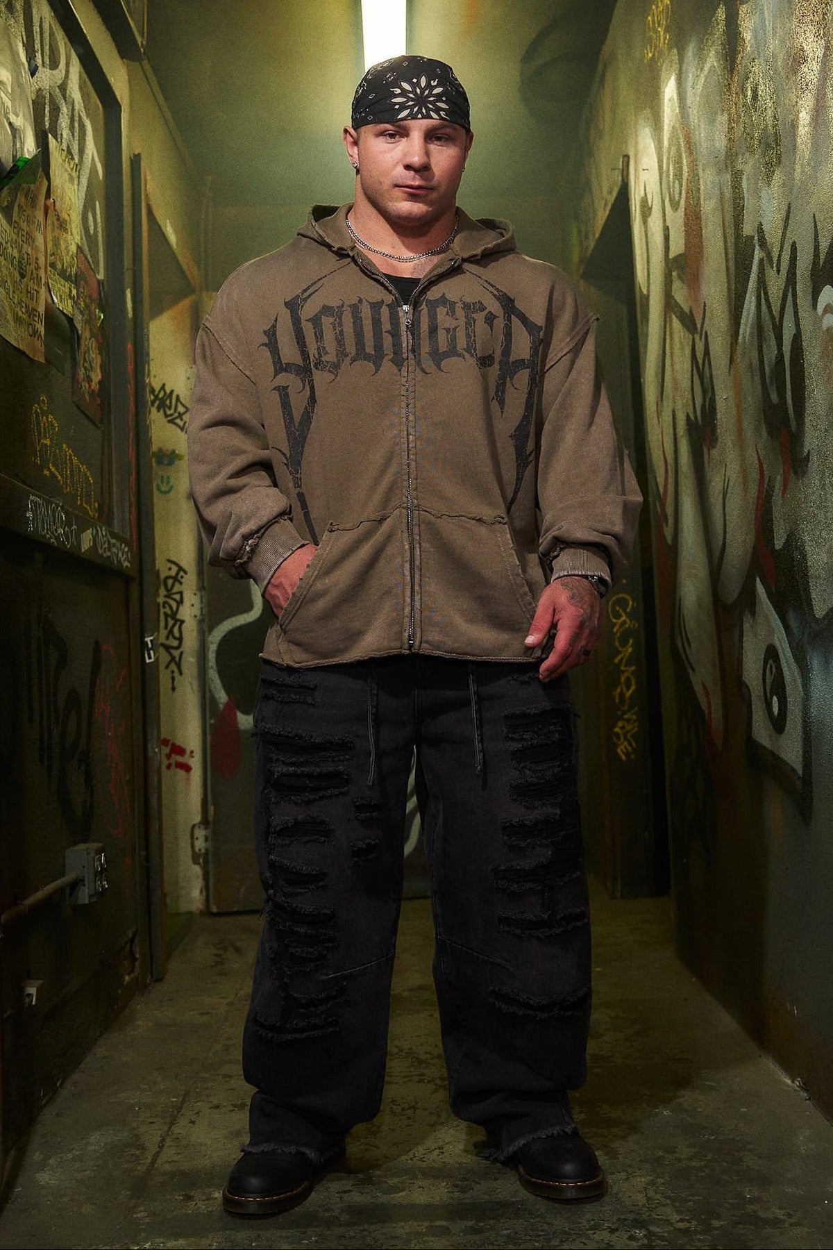 Hardstyle Zip-Ups Olive Wash