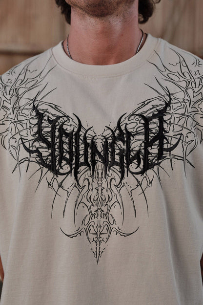 3027 Playera YoungLA Sin Mangas Dark Wave Cut-Offs