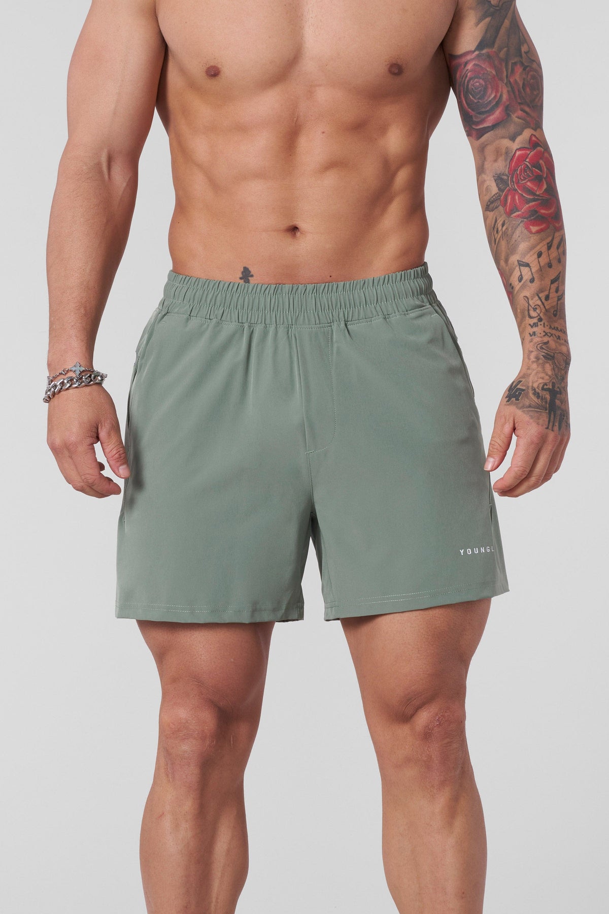 Staple Shorts 4.5" Light Green