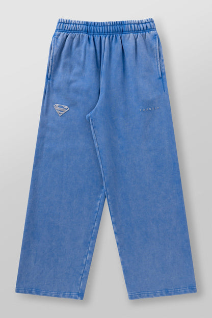 Superman Sweats Blue Wash