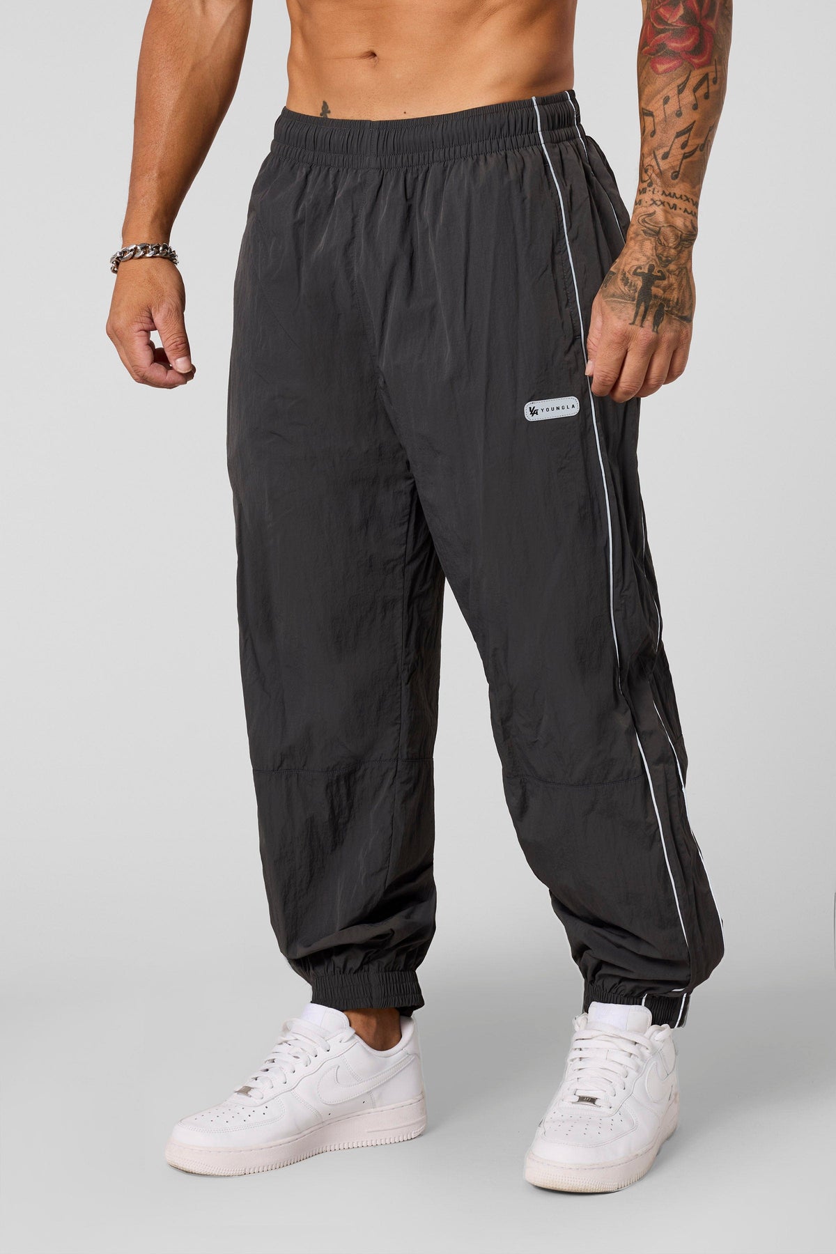 Retro Cuffed Joggers Charcoal