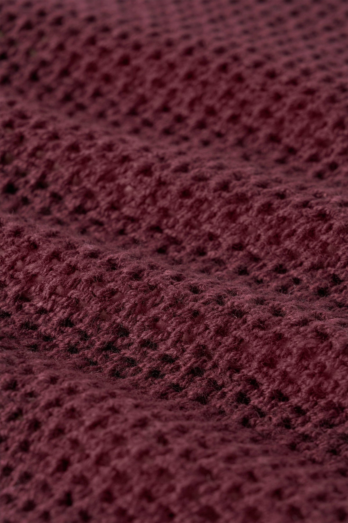 Drop Shoulder Knit Cut-Off Burgundy
