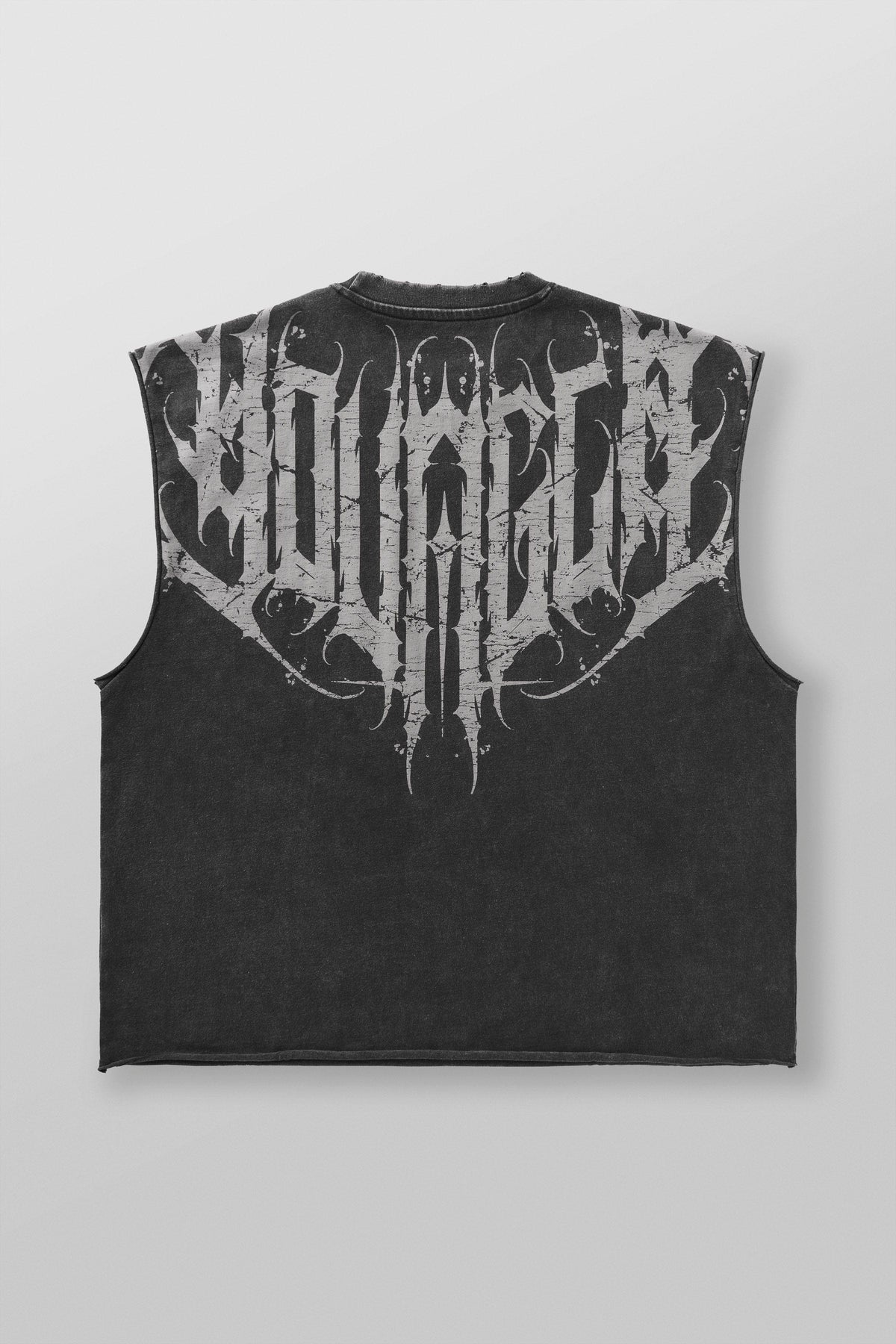 Anarchy Cropped Tanks Black Wash