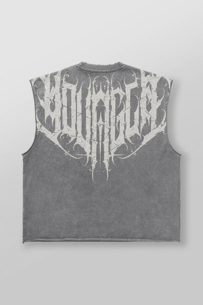 Anarchy Cropped Tanks Grey Wash