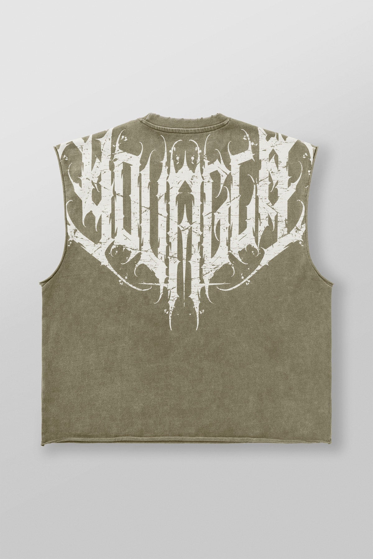 Anarchy Cropped Tanks Olive Wash
