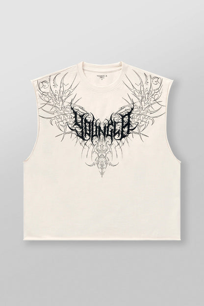 3027 Playera YoungLA Sin Mangas Dark Wave Cut-Offs