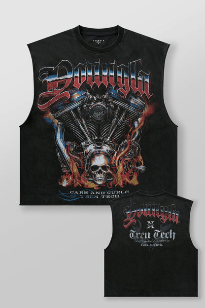 Cars & Curls Cut-Offs Hell Ride Black