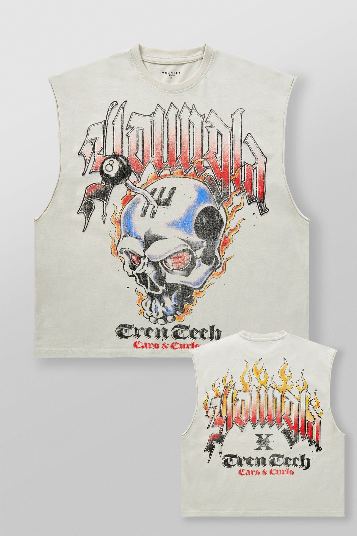 Cars & Curls Cut-Offs Skull Burnout