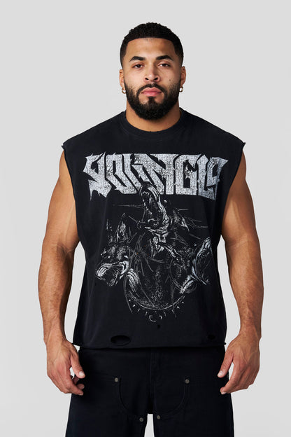 Unleashed Cut-Offs Black Wash