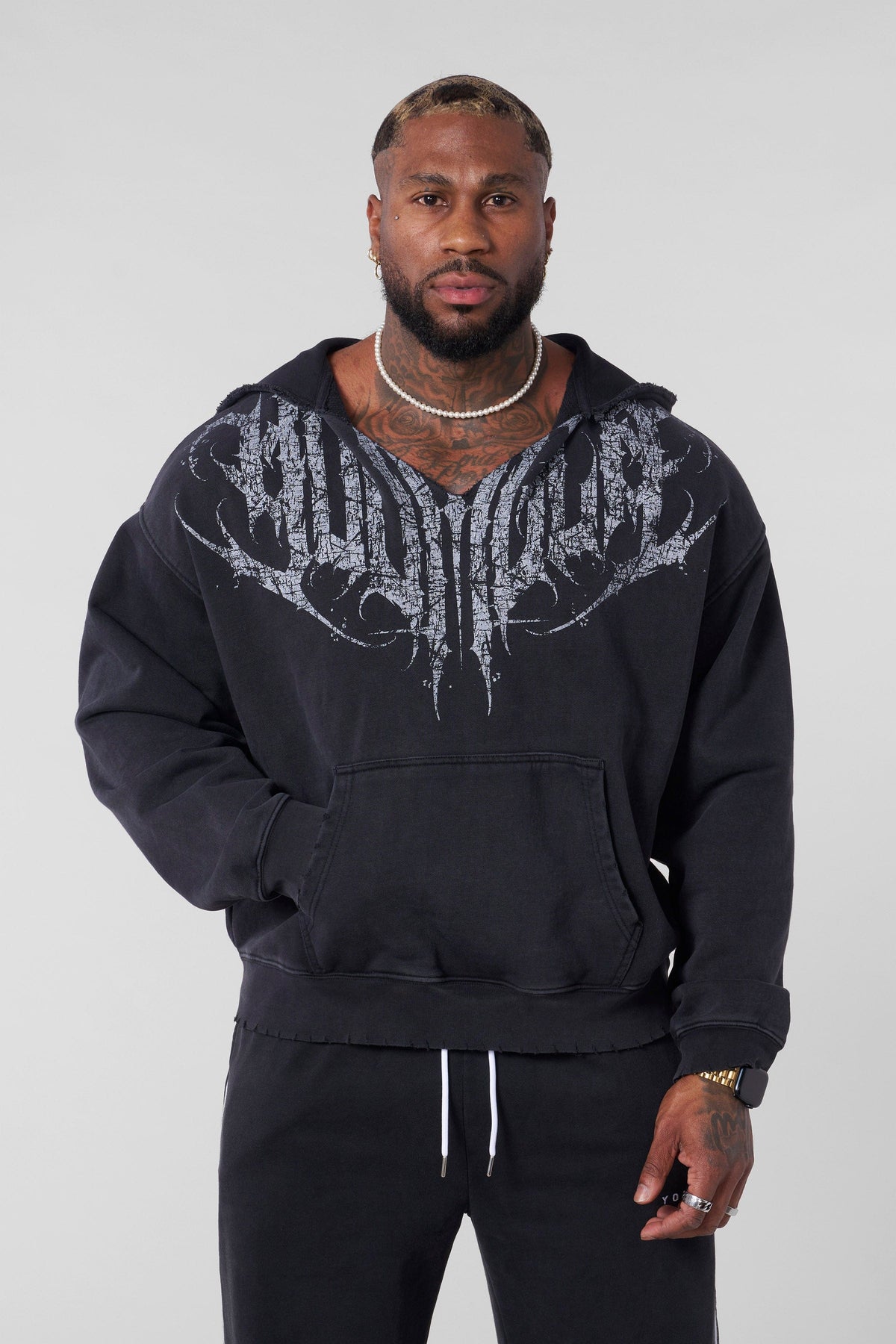 Anarchy Hoodies Black Wash