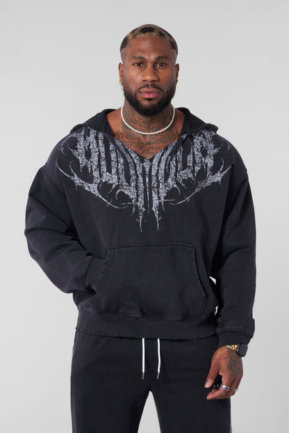 Anarchy Hoodies Black Wash