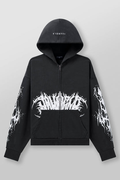 Venom Hoodies Charcoal Wash