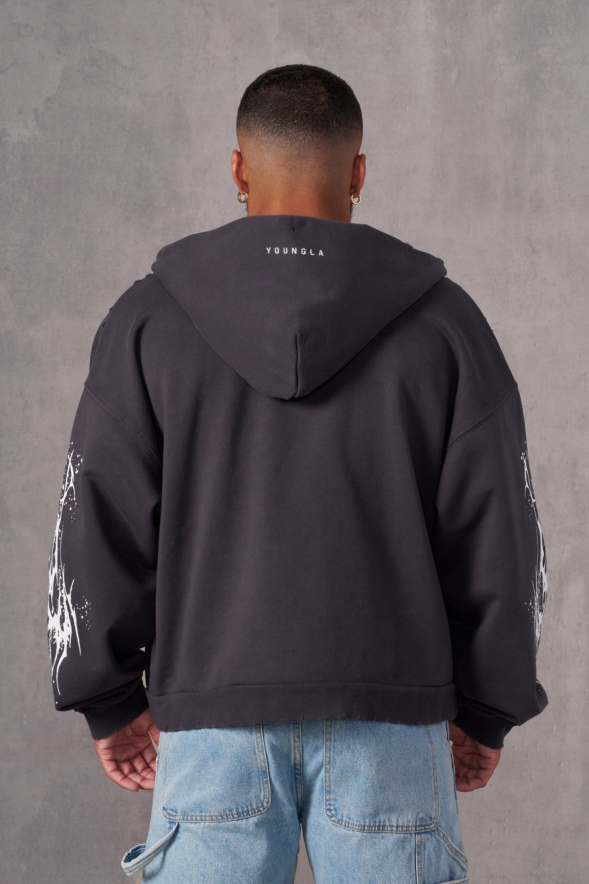 Sudadera YoungLA Venom Charcoal Wash