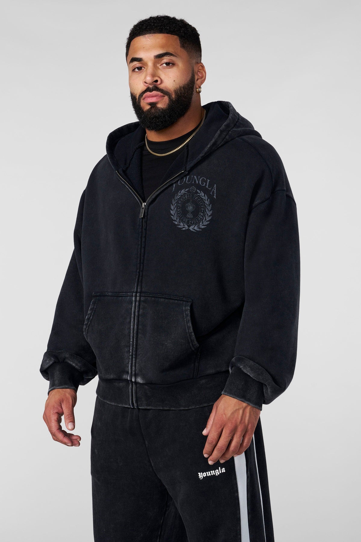 Star Crest Zip-Ups Black Wash