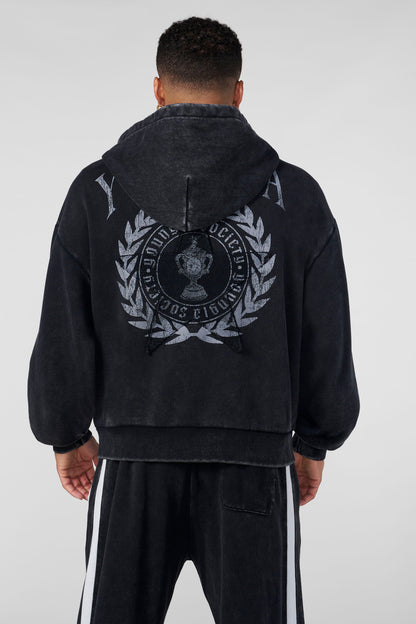 Star Crest Zip-Ups Black Wash