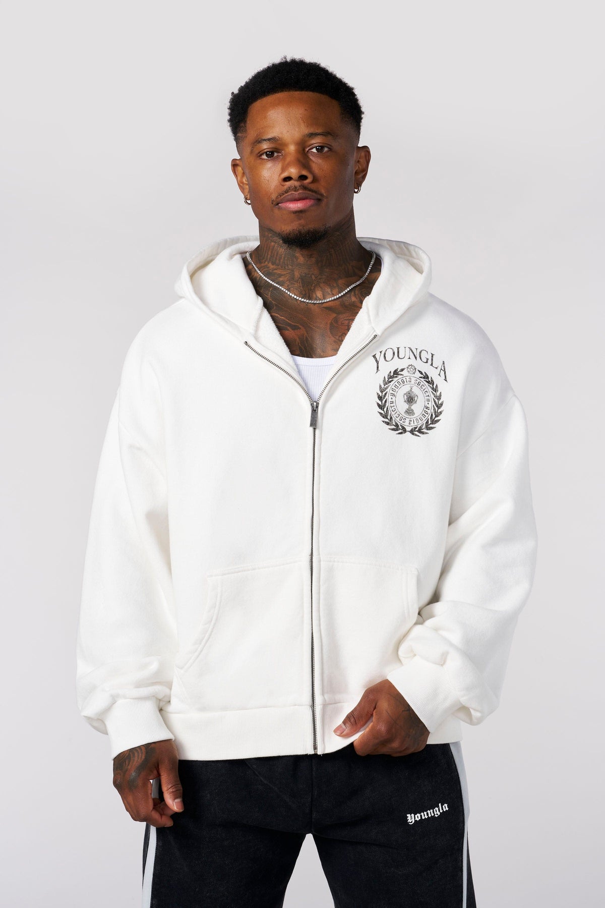 Star Crest Zip-Ups White