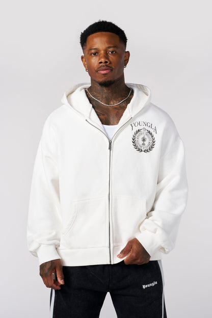 Star Crest Zip-Ups White