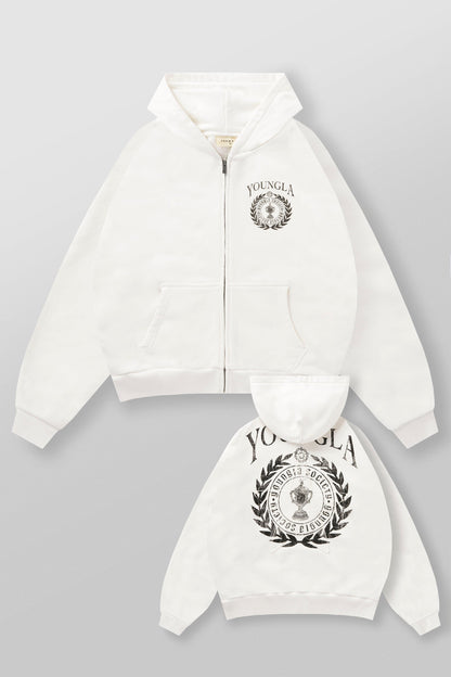 Star Crest Zip-Ups White