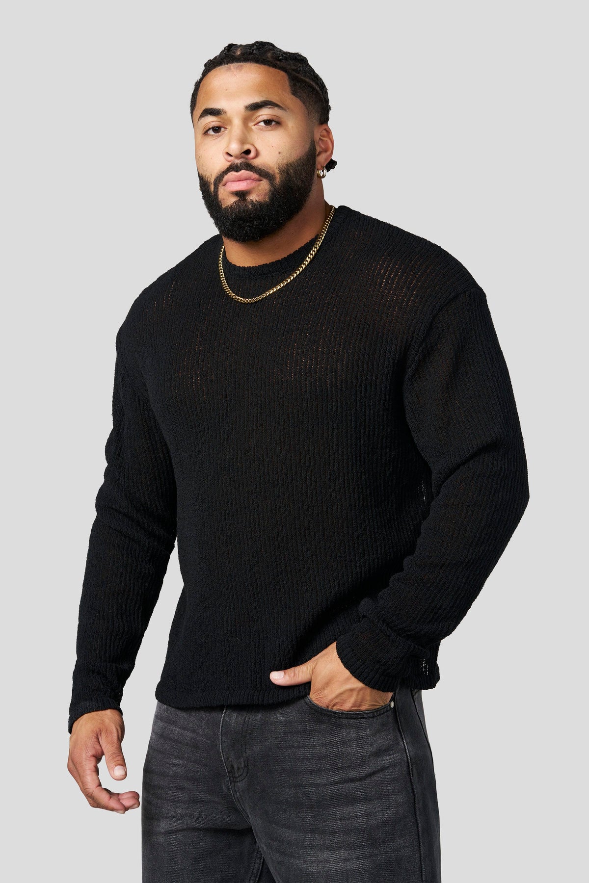 Evening Knit Longsleeves Black