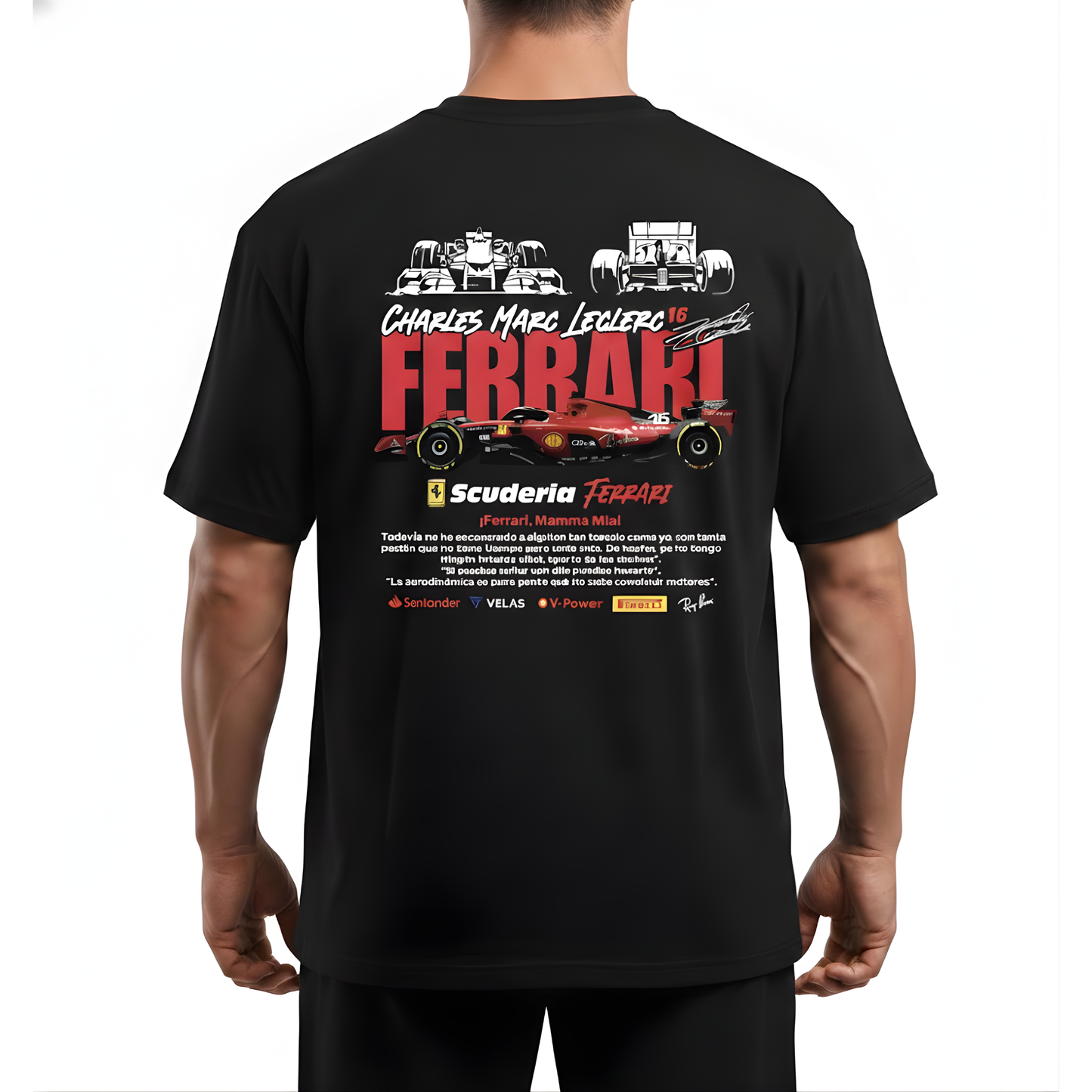 Playera Oversized Ferrari F1 Charles Leclerc
