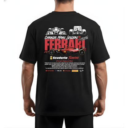 Playera Oversized Ferrari F1 Charles Leclerc