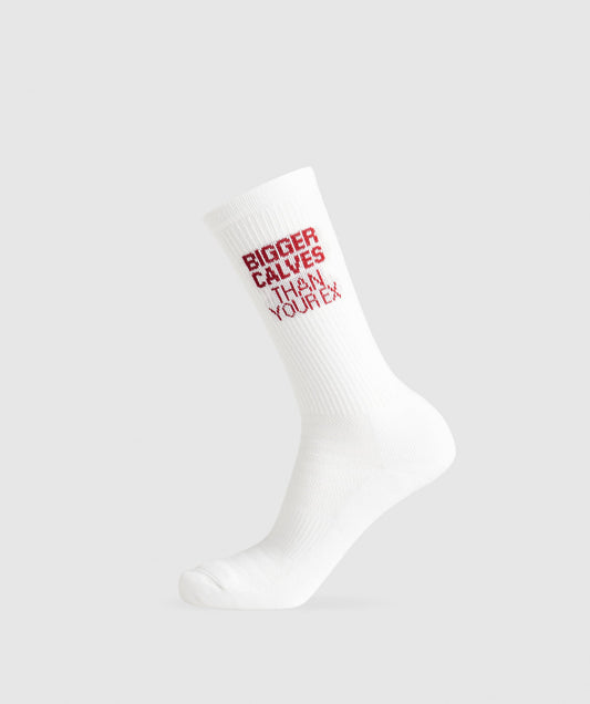 Calcetas “Bigger Calves Than Your Ex" Graphic Crew (1 Par)