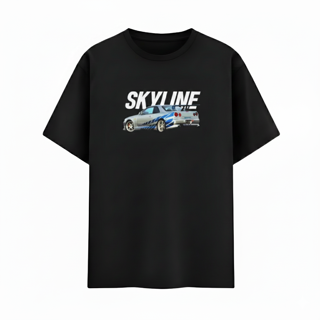 Playera Oversized Nissan Skyline GT-R R34