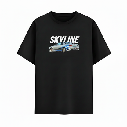Playera Oversized Nissan Skyline GT-R R34