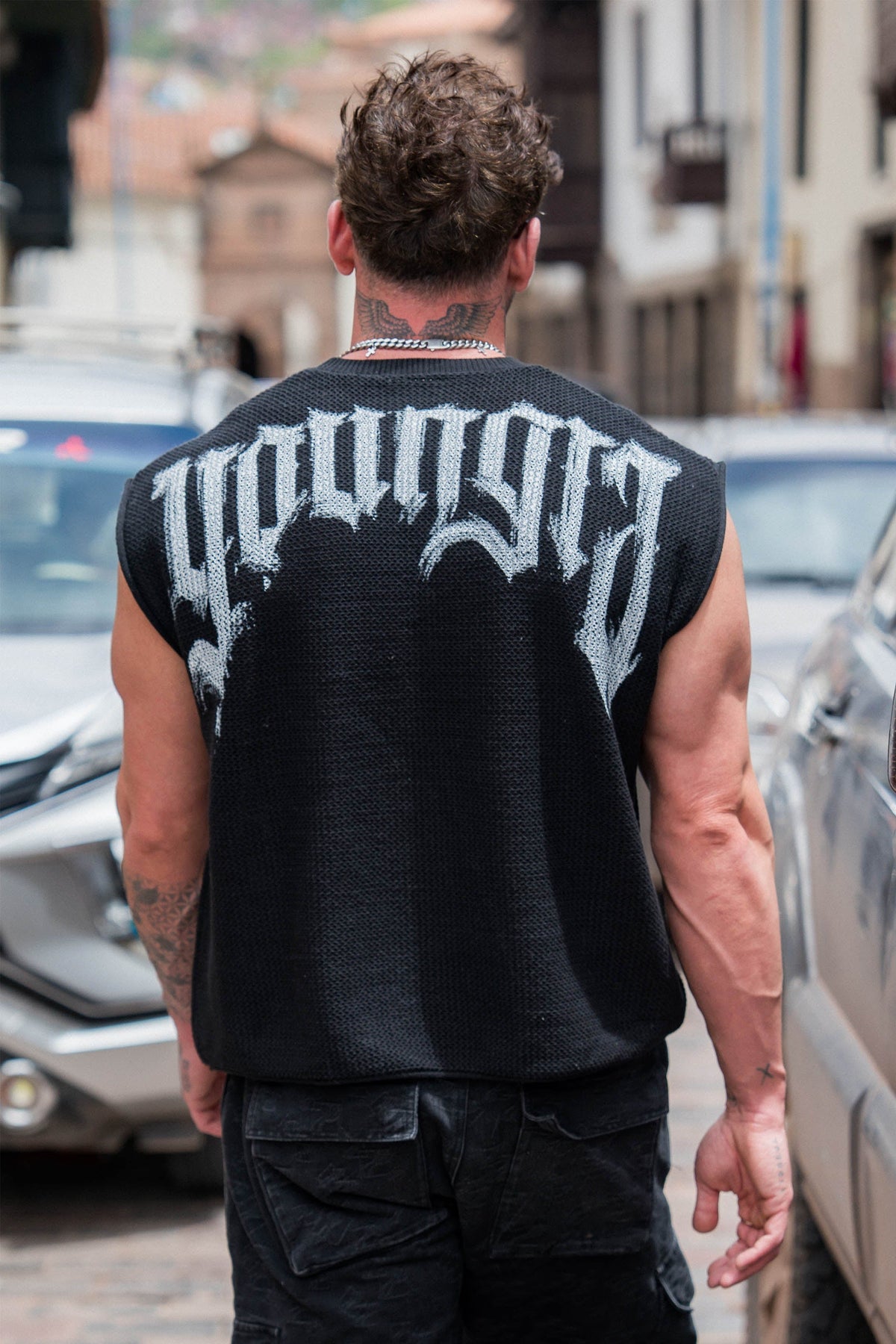 YoungLA Drop Shoulder Knit Cut-Off