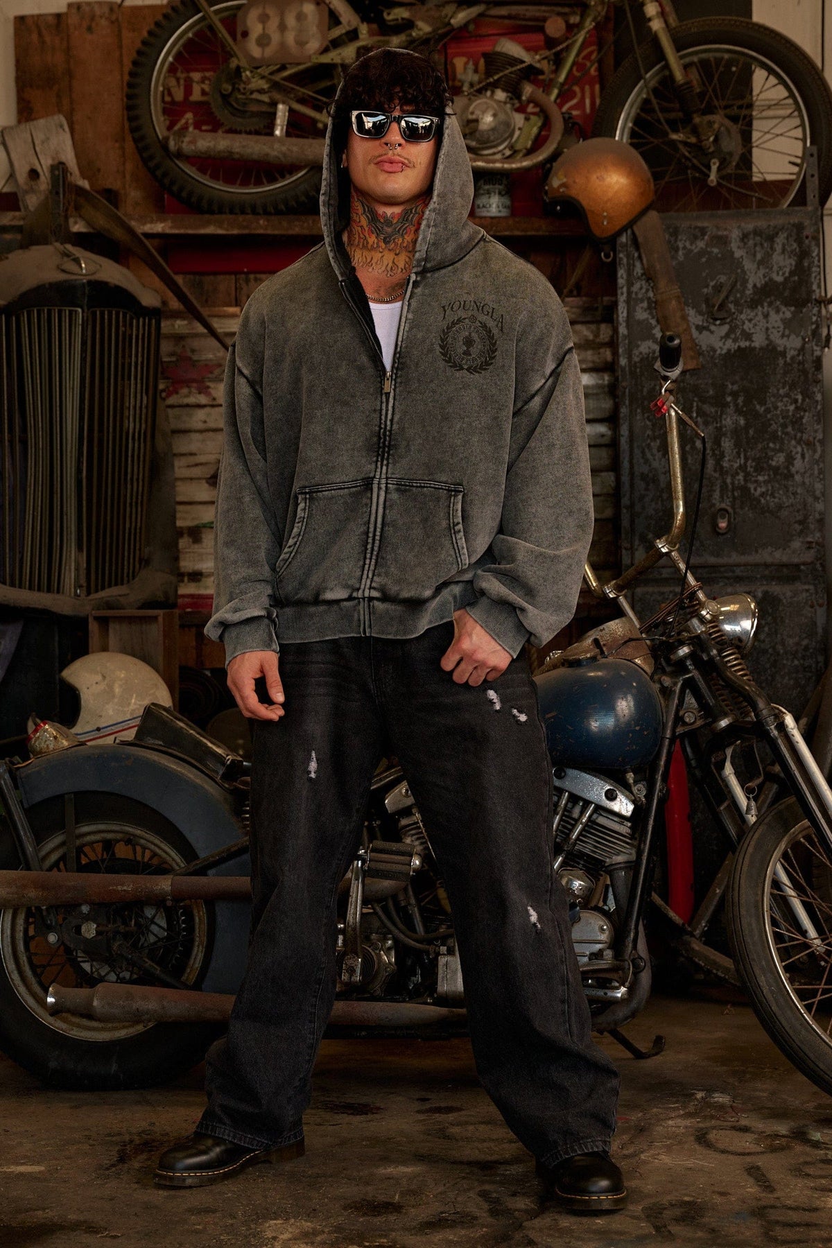 Sudadera Zip-Up YoungLA Star Crest Zip-Ups