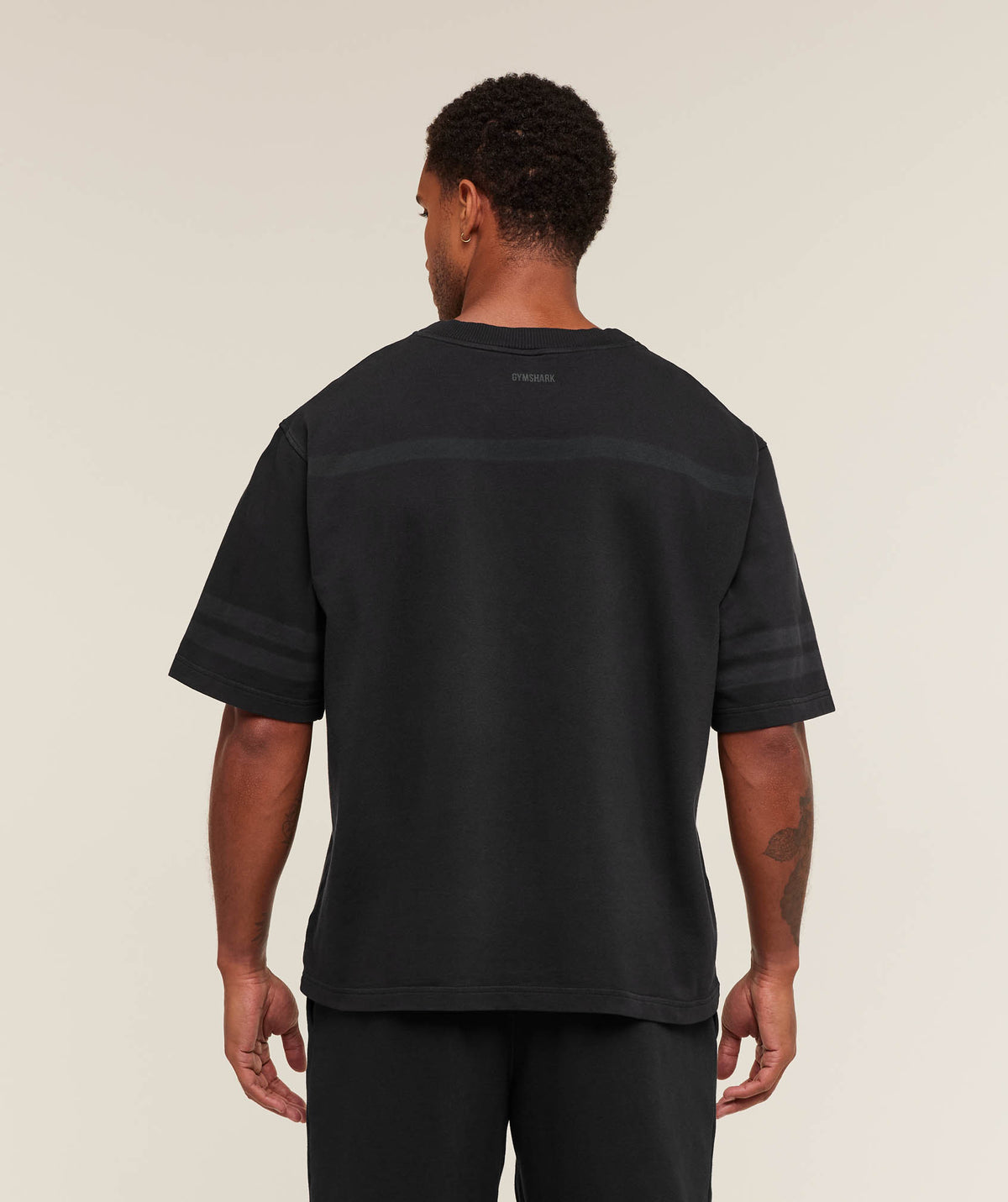 Gymshark Collegiate Washed Jersey T-Shirt - Black