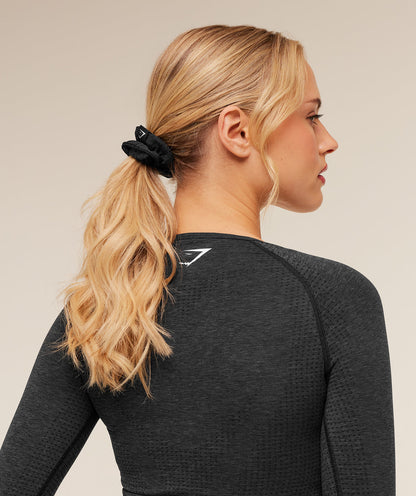 Gymshark Vital Scrunchie - Black Marl